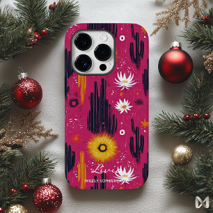 Coque Case-Mate iPhone Wellness Desert Blooms avec Bold Magenta & Cactus