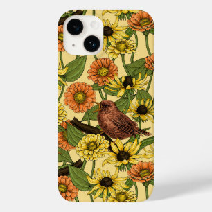 Coque Case-Mate iPhone Wens et fleurs sur jaune pâle