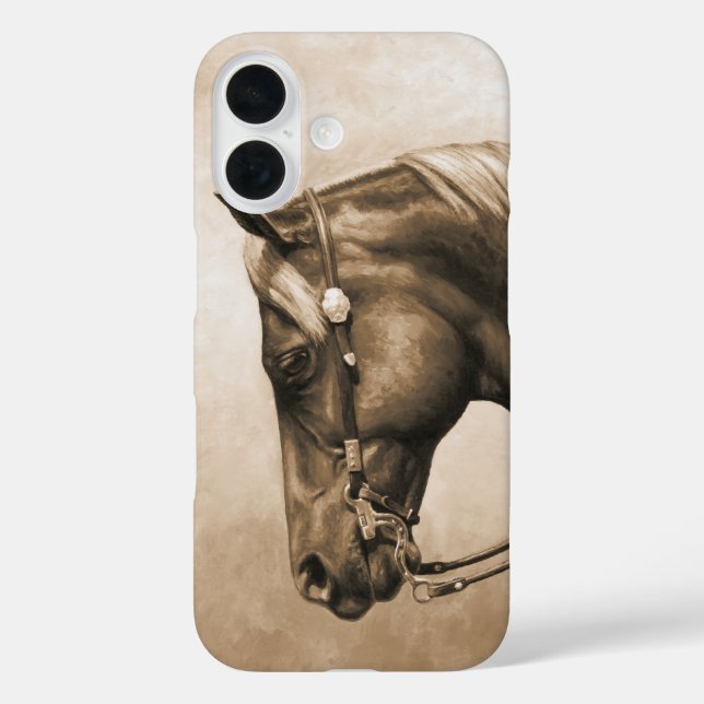 Coques Case-Mate iPhone Western Ranch Horse Vieux Photo Sepia (Verso)