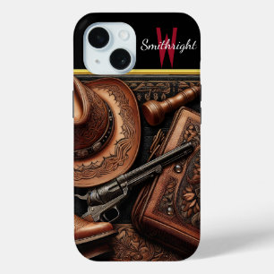 Coque Case-Mate iPhone Western Trio : Casquette, Bottes, Revolver