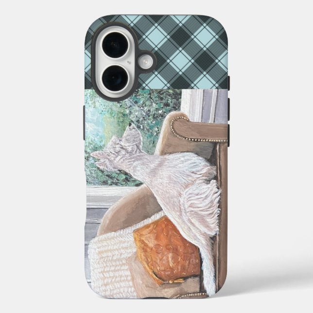 Coques Case-Mate iPhone Westie regardant par une fenêtre (Verso)