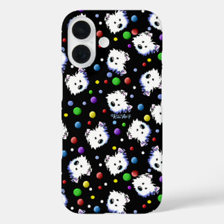 Coque Pour iPhone 16 Westies KiniArt Confetti