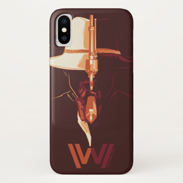 Coques Case-Mate iPhone Westworld | Casquette blanc Casquette noir scintil (Dos)