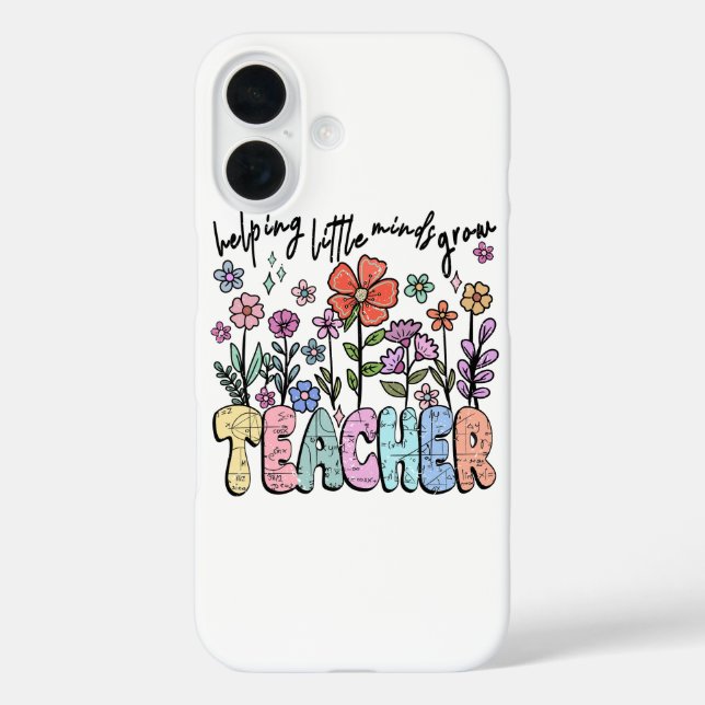 Coques Case-Mate iPhone Whimsical Floral Garden Teacher (Verso)