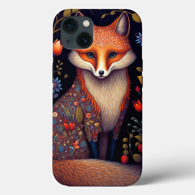 Coques Case-Mate iPhone Whimsical Fox Woodland Imaginaire Art (Verso)