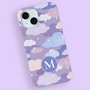 Coque Case-Mate iPhone Whimsical Pastel Clouds et étoiles Motif