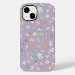Coque Case-Mate iPhone Whimsical Under the Sea Beachy Pastel Seashells
