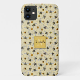 Case-Mate iPhone Case Whimsical Yellow Honeybee Dessin Motif personnalis