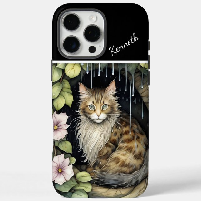 Coques Case-Mate iPhone Whiskered Wonder dans la pluie (Verso)