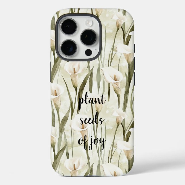 Coques Case-Mate iPhone White Calla Lily Floral Joie (Verso)