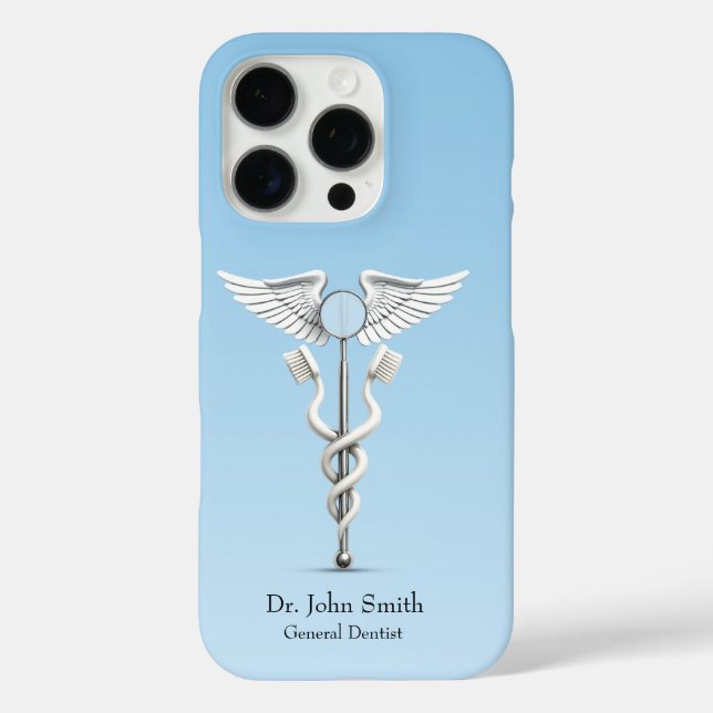 Coques Case-Mate iPhone White Dental Caduceus Miroir Toothbrosse Médicale (Verso)