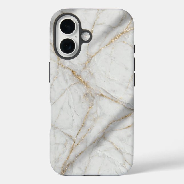 Coques Case-Mate iPhone  White Gold Marble Luxury Elegant Case (Verso)
