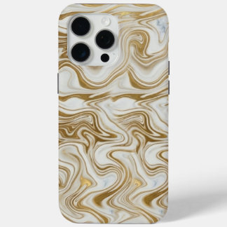 Coque Case-Mate iPhone White Marble & Liquid Gold Luxury Phone Case