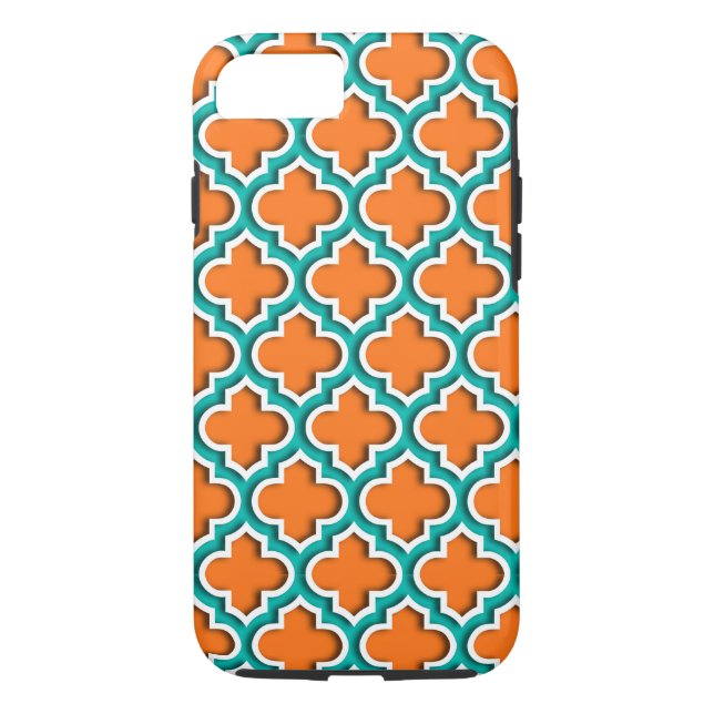 Coques Case-Mate iPhone White Moroccan Quatrefoil #5DS (Dos)