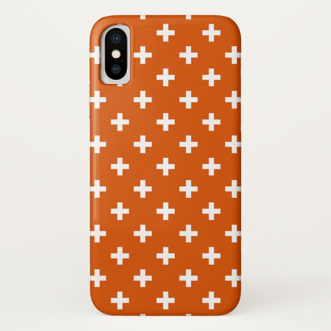 Coques Case-Mate iPhone White polka crosses (Dos)