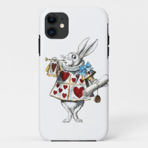 Case-Mate iPhone Case White Rabbit Alice Wonderland Hearts Fourre-tout