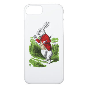 Case-Mate iPhone Case White Rabbit looking at watch. Illustration
