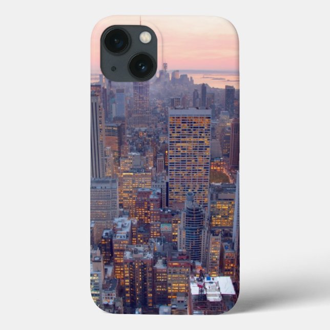 Coques Case-Mate iPhone Wide view of Manhattan at sunset (Verso)