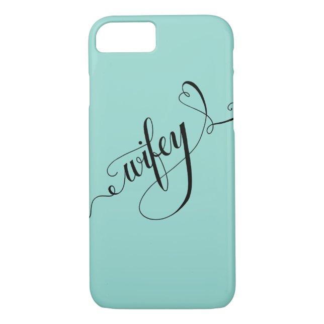 Coques Case-Mate iPhone Wifey Hand Lettering Calligraphy Heart (Dos)