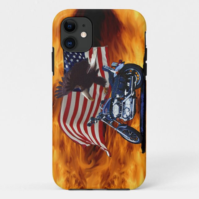 Coques Case-Mate iPhone Wild & Free - Aigle patriotique, Motorbike & US Dr (Dos)