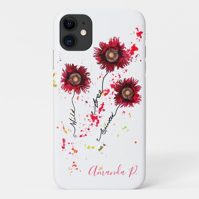 Coques Case-Mate iPhone Wild Free Spirited paint splatter poppies (Dos)