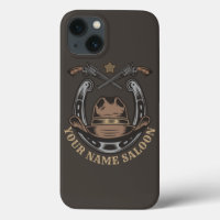 Wild West Revolver Horseshoe Western Cowboy Saloon