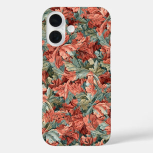 Coque Pour iPhone 16 William Morris Acanthe Rouille Rouge Sauge Vert