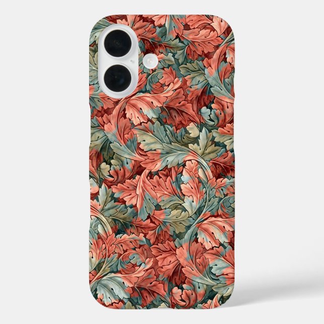 Coques Case-Mate iPhone William Morris Acanthe Rouille Rouge Sauge Vert (Verso)