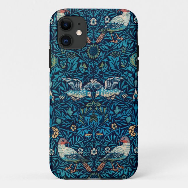 Coques Case-Mate iPhone William Morris Birds Art Nouveau Motif Floral (Dos)