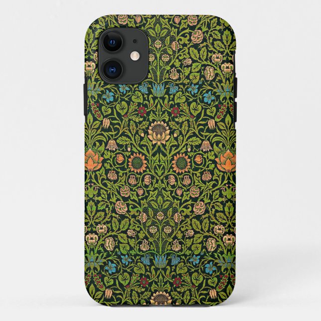 Coques Case-Mate iPhone William Morris - Columbine, vert foncé, (Dos)