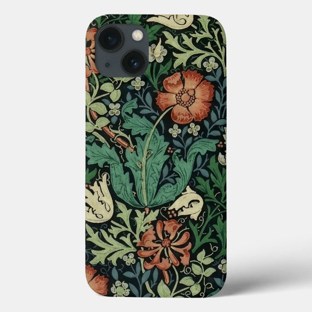 Coques Case-Mate iPhone William Morris Compton Floral Art Nouveau Motif (Verso)