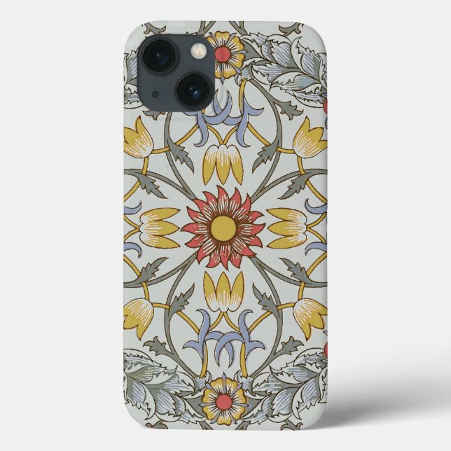 Coques Case-Mate iPhone William Morris Floral Circle Flower Illustration (Verso)