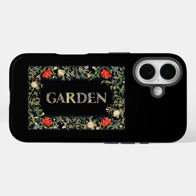 Coques Case-Mate iPhone William Morris Floral Garden Moto et cadre (Verso (horizontal))