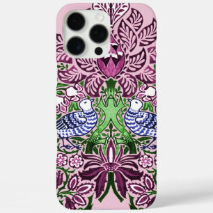 Coque iPhone 16 Pro Max William Morris Folk Art Oiseaux Fleurs Acorns