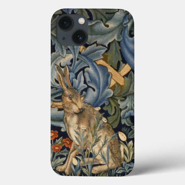 Coques Case-Mate iPhone William Morris Forest Rabbit Floral Art (Verso)