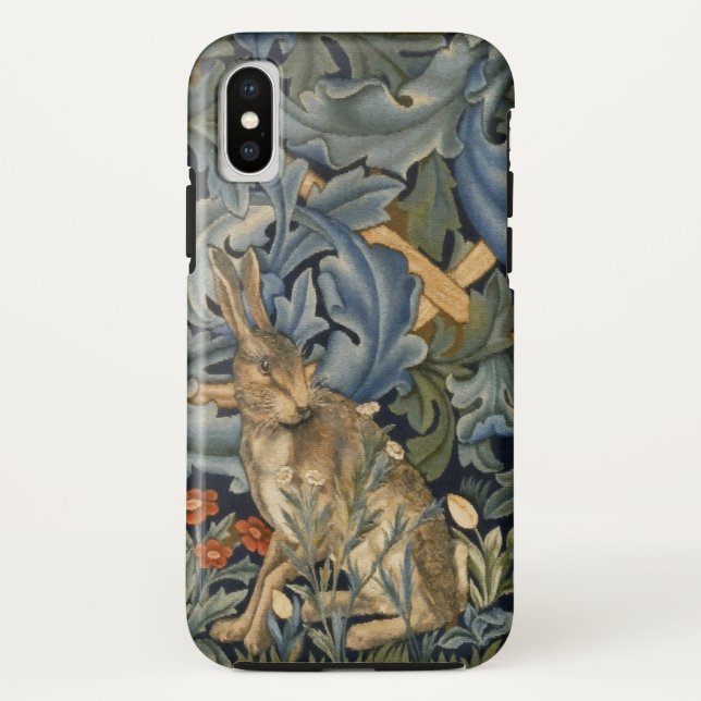 Coques Case-Mate iPhone William Morris Forest Rabbit Floral Art Nouveau (Dos)