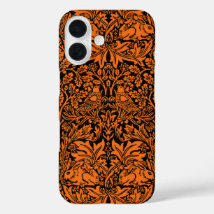 Coque Pour iPhone 16 William Morris Frère Lapin Motif Noir Rouille
