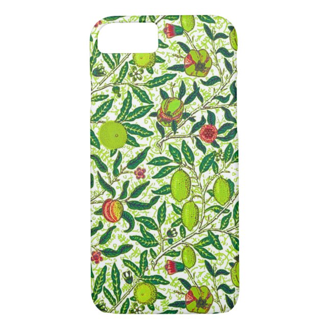 Coques Case-Mate iPhone William Morris Fruit exotique, Vert citron vert (Dos)