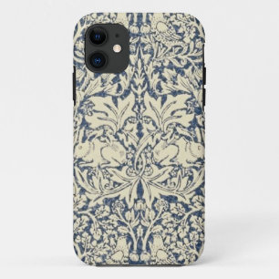 Case-Mate iPhone Case William Morris, gris bleu, motif, Art nouveau, vin