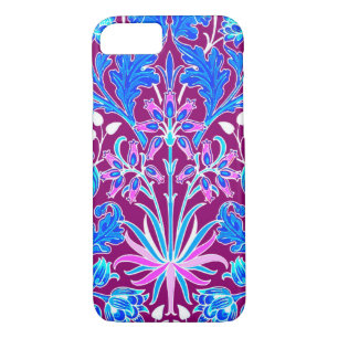 Coque iPhone 7 William Morris Hyacinth Imprimer, Aqua et Purple