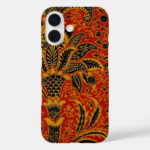Coques iPhone 16 William Morris India Rouge Floral Vintage Classiqu