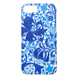 Coque iPhone 7 William Morris Iris et Lily, Cobalt Blue