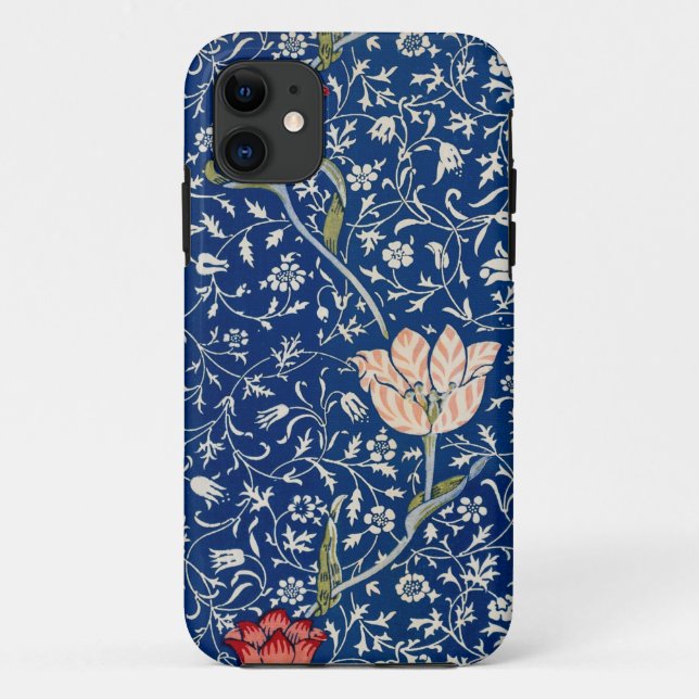 Coques Case-Mate iPhone William Morris Medway Floral bleu (Dos)