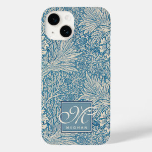 Coque Case-Mate iPhone William Morris, Monogramme Art Nouveau Blue Marigo