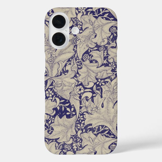 Coques Case-Mate iPhone William Morris Motif Giroflée Bleu Antique (Verso)