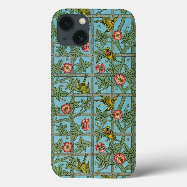 Coques Case-Mate iPhone William Morris Oiseaux et fleurs (Verso)