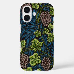 Coque Pour iPhone 16 William Morris Raisin & Vigne Rouge Vert Bleu