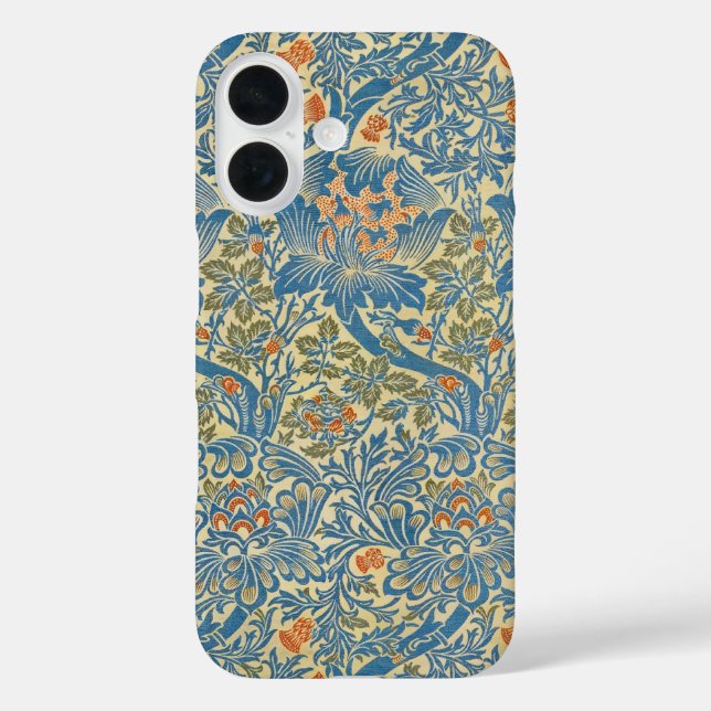 Coques Case-Mate iPhone William Morris Rose & chardon Floral Blue (Verso)