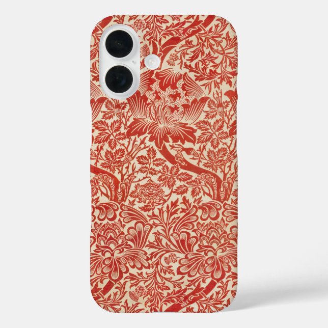 Coques Case-Mate iPhone William Morris Rose & Chardon Floral Rouge (Verso)