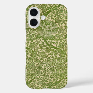 Coque Pour iPhone 16 William Morris Rose et chardon vert floral